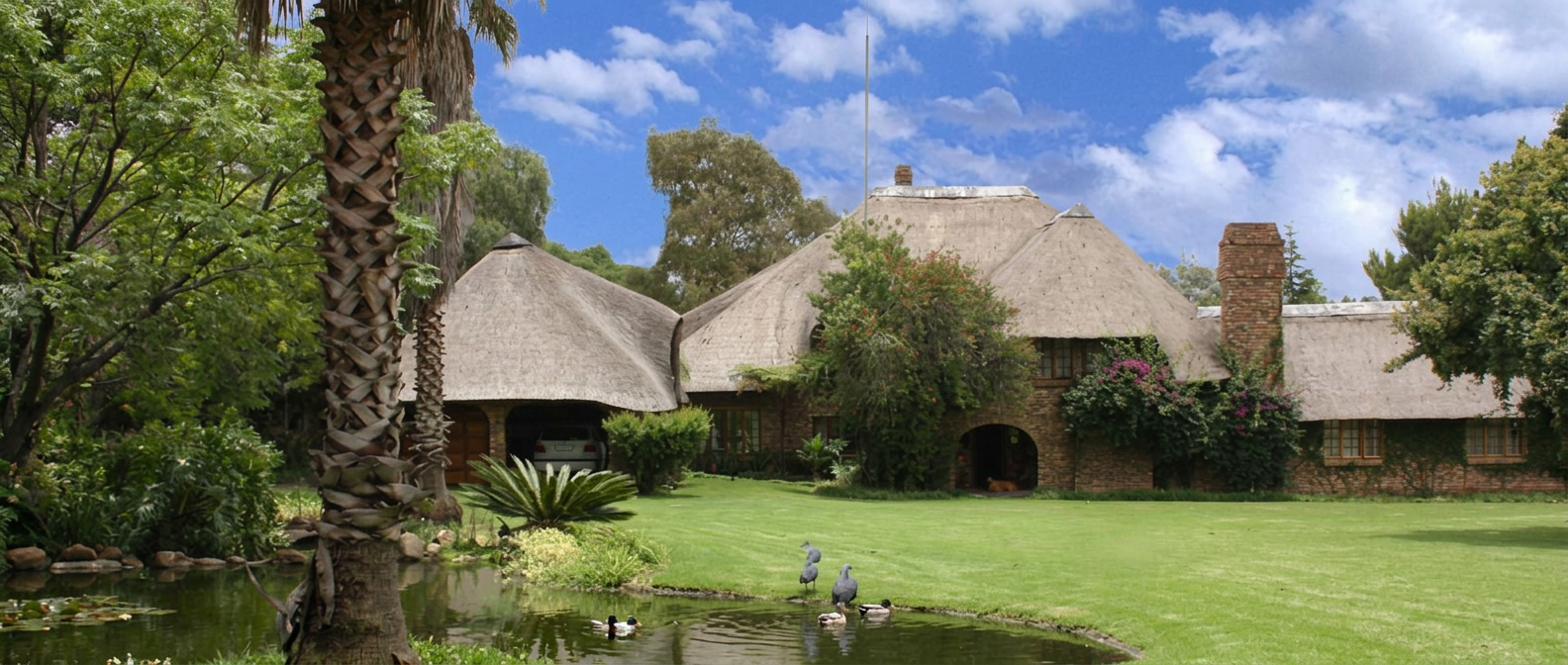 African Footprints Lodge front exterior